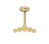 viva-adorno Vertical Helix Piercing Stecker Chirurgenstahl Bogen Cartilage Barbell 1,2mm Stab Gold & Silber Knorpelpiercing Z607b, Bogen gold