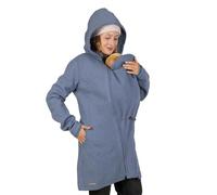 Viva la Mama - Wollmantel für Schwangerschaft & Babytragen vorn & hinten - 4in1 Umstands- und Tragemantel - warme Tragejacke - SMILLA - eisblau - M
