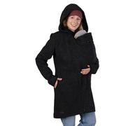 Viva la Mama - Wollmantel für Schwangerschaft & Babytragen vorn & hinten - 4in1 Umstands- und Tragemantel - warme Tragejacke - SMILLA - anthrazit - L