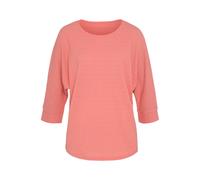 3/4-Arm-Shirt VIVANCE "aus bügelfreier Crêpe-Qualität", Damen, Gr. 36/38, rot (apricot), Cru00eape, Obermaterial: 98% Polyester, 2% Elasthan, unifarben, modisch, lässig geschnitten normal, Rundhals, 3