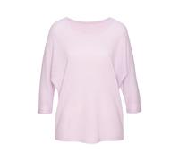 3/4-Arm-Shirt VIVANCE "mit Waffelstruktur", Damen, Gr. 40/42, lila, Strick, Obermaterial: 64% Polyester, 34% Viskose, 2% Elasthan, Strukturmuster, leicht transparent, unifarben, lässig geschnitten, Ru