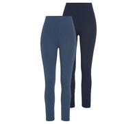 Leggings, Damen, Gr. 52/54, N-Gr, blau (jeans, denim), Single Jersey, Obermaterial: 95% Baumwolle, 5% Elasthan. Melange in der Packung: 60% Baumwolle, 35% Polyester, 5% Elasthan, VIVANCE ACTIVE BY LAS