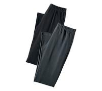 Caprihose VIVANCE ACTIVE, Damen, Gr. 48/50, N-Gr, grau (1x schwarz, 1x anthrazit meliert), Single Jersey, Anthrazitmeliert (Obermaterial): 60% Baumwolle, 35% Polyester, 5% Elasthan. Obermaterial: 95% 