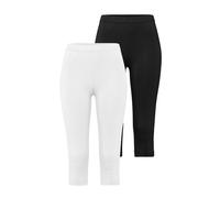 vivance active Caprileggings (2er-Pack) mit Gummibund, weiß | schwarz