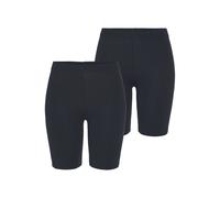Radlerhose VIVANCE ACTIVE, Damen, Gr. 56/58, N-Gr, blau (1x marine, 1x schwarz), Single Jersey, Obermaterial: 95% Baumwolle, 5% Elasthan, unifarben, Basic, figurbetont ca. Mitte Oberschenkel, Hosen, m