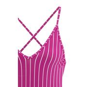 Badeanzug VIVANCE, Damen, Gr. 38, Cup C/D, lila (beere, creme), Recycling-Polyamid, Badeanzüge Badeanzug, mit Nadelstreifen (56748930-38) beere, creme