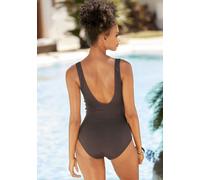 Badeanzug VIVANCE Gr. 42, Cup A/B, braun (dunkelbraun) Damen Badeanzüge Ocean Blue mit goldfarbenen Zierknöpfen (34363157-42)