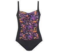 Badeanzug VIVANCE Gr. 46, Cup D, schwarz (schwarz bedruckt) Damen Badeanzüge Ocean Blue mit bedrucktem Einsatz und Shaping-Effekt (23165724-46)