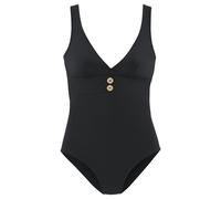 Badeanzug VIVANCE Gr. 42, Cup C/D, schwarz Damen Badeanzüge Ocean Blue mit goldfarbenen Zierknöpfen (76496528-42)