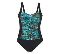 Badeanzug VIVANCE, Damen, Gr. 42, Cup D, blau (türkis bedruckt), Xtra Life LYCRA, bedruckt, Badeanzüge, mit Shaping-Einsatz vorn (30271454-42) türkis bedruckt