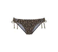 Bikini-Hose VIVANCE "Thora", Damen, Gr. 36, N-Gr, schwarz nougat bedruckt, Recycling-Polyamid, Animalprint, bedruckt, Badehosen, in modischem Leo-Print (30329100-36) schwarz nougat bedruckt