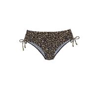 Bikini-Hose VIVANCE "Thora", Damen, Gr. 40, N-Gr, schwarz (schwarz nougat bedruckt), Recycling-Polyamid, Animalprint, bedruckt, Badehosen Bikini-Hose, in modischem Leo-Print (60573549-40) schwarz noug