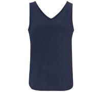 Blusentop VIVANCE, Damen, Gr. 42, blau, Web, Obermaterial: 100% Polyester, unifarben, modisch, figurumspielend hüftlang, V-Ausschnitt, Blusen, mit V-Ausschnitt, Basic, Damentop (34238468-42) blau