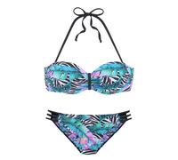VIVANCE Bügel-Bandeau-Bikini Damen bedruckt-schwarz-bunt Gr.36 Cup A