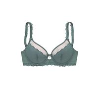 Bügel-BH VIVANCE, Damen, Gr. 85, Cup B, grün (khaki), Spitze, Obermaterial: 92% Polyamid, 8% Elasthan, BHs Bügel-BH, mit hübschen Spitzenträgern - auch perfekt für große Größen (90880059-85) khaki