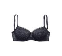 Schalen-BH VIVANCE, Damen, Gr. 90, Cup C, schwarz, Microtouch, Obermaterial: 63% Polyamid, 27% Polyester, 10% Elasthan, BHs Schalen-BH, aus Spitze in Leo-Optik im modischen Balconnet-Schnitt, Dessous 