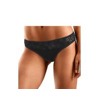 Bikinislip VIVANCE, Damen, Gr. 32/34, schwarz, Jersey, Obermaterial: 95% Baumwolle, 5% Elasthan. Spitze: 90% Polyamid, 10% Elasthan, unifarben, körpernah, Unterhosen, aus elastischer Baumwoll-Qualität