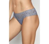 Brasilslip VIVANCE, Damen, Gr. 48/50, blau (eisblau, rauchblau, navy), Single Jersey, Obermaterial: 95% Baumwolle, 5% Elasthan. Spitze: 93% Polyamid, 7% Elasthan (LYCRA), unifarben, bequem, Unterhosen
