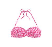 VIVANCE Bügel-Bandeau-Bikini-Top Damen neonpink-weiß Gr.34 Cup C