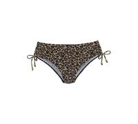 Bikini-Hose VIVANCE "Thora", Damen, Gr. 40, N-Gr, schwarz nougat bedruckt, Recycling-Polyamid, Animalprint, bedruckt, Badehosen, in modischem Leo-Print (60573549-40) schwarz nougat bedruckt