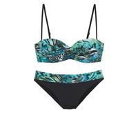 VIVANCE Bügel-Bandeau-Bikini Damen türkis bedruckt Gr.42 Cup C