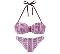 VIVANCE Bügel-Bandeau-Bikini Damen rosa bedruckt Gr.40 Cup A