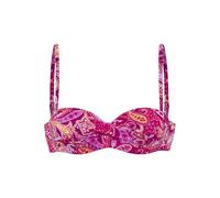 VIVANCE Bügel-Bandeau-Bikini-Top Damen pink bedruckt Gr.44 Cup C