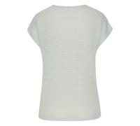 Kurzarmshirt VIVANCE "mit modischer Waffelstruktur", Damen, Gr. 40/42, grün (mint), Strick, Obermaterial: 64% Polyester, 34% Viskose, 2% Elasthan, leicht transparent, unifarben, modisch, bequem, Rundh