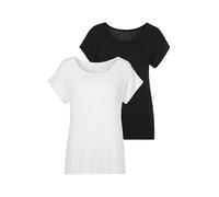 VIVANCE by Lascana Damen Kurzarmshirt | im 2er-Pack, lockere Passform, lässig