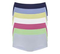 Panty VIVANCE, Damen, Gr. 36/38, bunt (hellblau, hellgrün, pink, weiß, gelb, blau, dunkelblau), Single Jersey, Obermaterial: 95% Baumwolle, 5% Elasthan, unifarben, bequem, Unterhosen Panty, in frische
