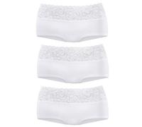 VIVANCE Damen Pantys (3 Stck.) weiß, Größe 36/38, 1980264 Weiß S