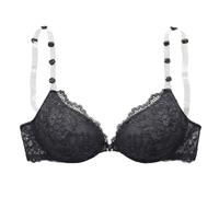 Push-up-BH VIVANCE, Damen, Gr. 75, Cup A, schwarz, Microtouch, Obermaterial: 90% Polyamid, 10% Elasthan, BHs Push-up-BH, mit 3 Trägern (Wechselträger) zum Austauschen, sexy Dessous, Sommer (73239351-7