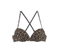 VIVANCE Push-Up-Bikini-Top Damen schwarz nougat bedruckt Gr.38 Cup C