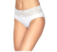Slip VIVANCE, Damen, Gr. 44/46, weiß, Single Jersey, Obermaterial: 95% Baumwolle, 5% Elasthan. Spitze: 93% Polyamid, 7% Elasthan (LYCRA), unifarben, bequem, Unterhosen Slip, aus elastischer Baumwolle