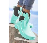 Gummistiefelette VIVANCE, Damen, Gr. 37, blau (türkis), Obermaterial: 100% PVC. Futter: 100% Textilmaterial. Decksohle: 100% Textilmaterial. Laufsohle: 100% Synthetik, unifarben, glänzend, casual, Sch