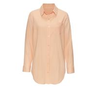Hemdbluse VIVANCE, Damen, Gr. 34, apricot, Web, Obermaterial: 100% Baumwolle, Strukturmuster, unifarben, figurumspielend hüftbedeckend, V-Ausschnitt, 1-Knopf-Manschette, Blusen Hemdbluse, aus Struktur