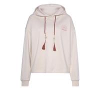 Hoodie VIVANCE, Damen, Gr. 44/46, beige (creme), Sweatware, Obermaterial: 60% Baumwolle, 40% Polyester. Kapuzenfutter: 60% Baumwolle, 40% Polyester, bedruckt, unifarben, bequem hüftlang, ohne Ausschni