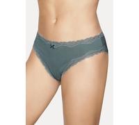 Jazz-Pants Slips VIVANCE, Damen, Gr. 44/46, bunt (anthrazit meliert, beige meliert, flieder, eukalyptus, navy), Single Jersey, Obermaterial: 95% Baumwolle, 5% Elasthan. Spitze: 90% Polyamid, 10% Elast