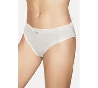 Jazz-Pants Slips VIVANCE, Damen, Gr. 44/46, bunt (creme, anthrazit meliert, schwarz), Single Jersey, Obermaterial: 95% Baumwolle, 5% Elasthan. Spitze: 90% Polyamid, 10% Elasthan, meliert, unifarben, k