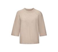 Kurzarmpullover VIVANCE, Damen, Gr. 36/38, sand meliert, Strick, Obermaterial: 74% Polyacryl, 24% Polyamid, 2% Elasthan, meliert, figurumspielend hüftlang, Rundhals, Raglanärmel, Pullover, mit weiten 