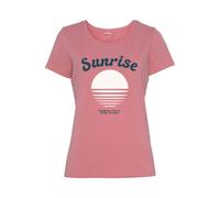 Kurzarmshirt VIVANCE, Damen, Gr. 40/42, rosa (altrosa), Single Jersey, Obermaterial: 95% Baumwolle, 5% Elasthan, bedruckt, unifarben, Basic hüftlang, Rundhals, normaler Saum, Shirts, mit schönem Front