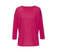 Langarmshirt VIVANCE "mit modischer Struktur", Damen, Gr. 36/38, pink (koralle), Strick, Obermaterial: 65% Polyester (REPREVE), 35% Baumwolle, Strukturmuster, unifarben, Basic, bequem, Rundhals, Shirt