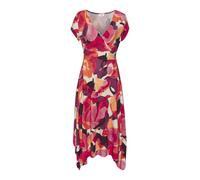 VIVANCE Midikleid Damen rot-lila-pink bedruckt Gr.44