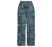 Palazzohose VIVANCE "aus leicht-fließender Viskose", Damen, Gr. 44, N-Gr, blau (blau, bedruckt), Web, Obermaterial: 100% Viskose, Paisley, figurumspielend lang, Hosen Palazzohose, und Paisleyprint, el