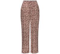 Palazzohose VIVANCE, Damen, Gr. 34, N-Gr, braun (braun, creme bedruckt), Web, Obermaterial: 100% Viskose, bedruckt, modisch, figurumspielend knöchellang, Hosen, mit Alloverprint, weites Bein, mit Bind