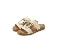 VIVANCE BY LASCANA Pantolette Damen beige/goldfarben Gr.40