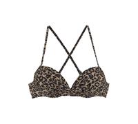 VIVANCE Push-Up-Bikini-Top Damen schwarz nougat bedruckt Gr.34 Cup C