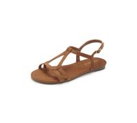 Sandale VIVANCE "Sandalette, offener Schuh, Sommerschuh", Damen, Gr. 38, camelfarben, Obermaterial: 100% Textilmaterial. Decksohle: 100% Textilmaterial. Futter: 100% Textilmaterial. Laufsohle: 100% Sy