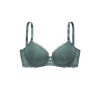 Schalen-BH VIVANCE, Damen, Gr. 80, Cup G, grün (khaki), Spitze, Obermaterial: 91% Polyamid, 9% Elasthan, BHs Schalen-BH, mit Bügel aus elastischer Netzspitze, sexy Dessous (98403700-80) khaki