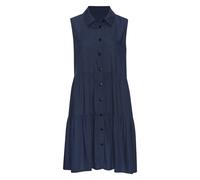 Sommerkleid VIVANCE, Damen, Gr. 36, N-Gr, blau (navy), Web, Obermaterial: 100% Viskose, unifarben, modisch, figurumspielend kniefrei, ohne Ausschnitt, ohne Ärmel, Kleider, aus gewebter Viskose, Blusen